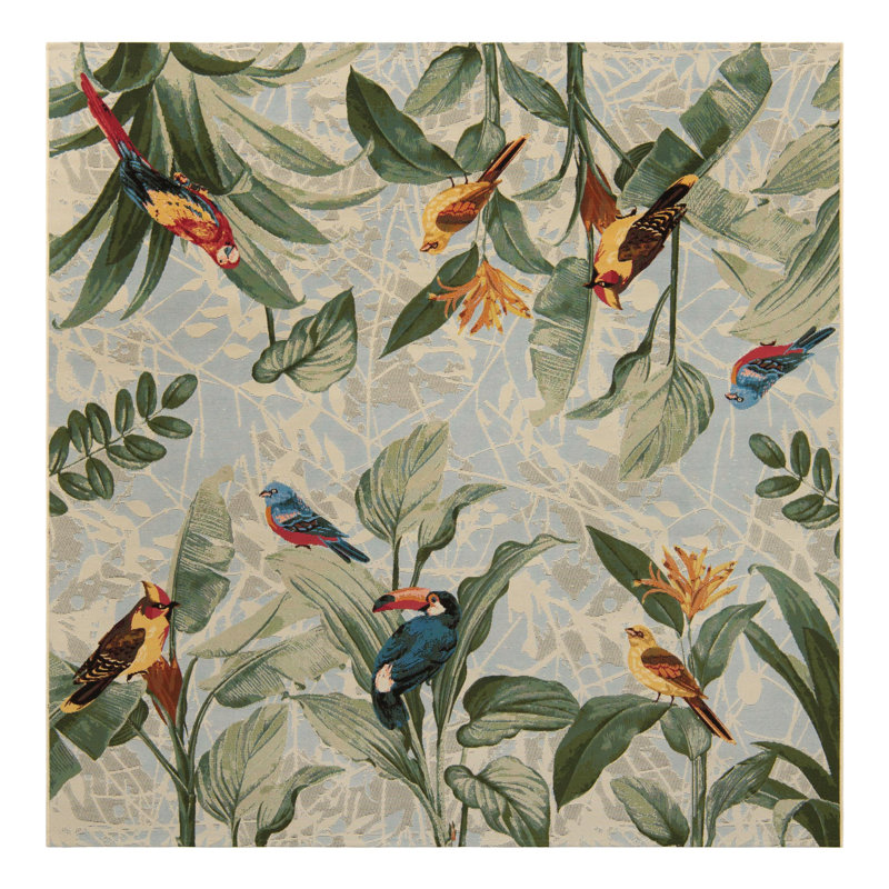 Tapis d'extérieur moderne Shar Multi_Unique, Carré 7 pi 1 po