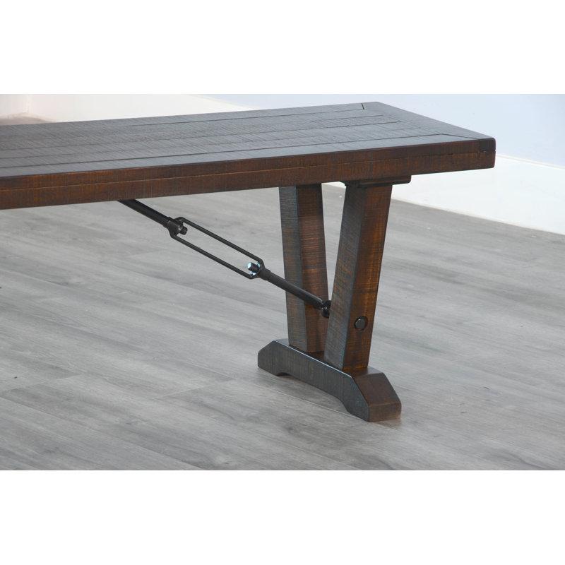 Ameet Solid Wood Bench, Tobacco Leaf