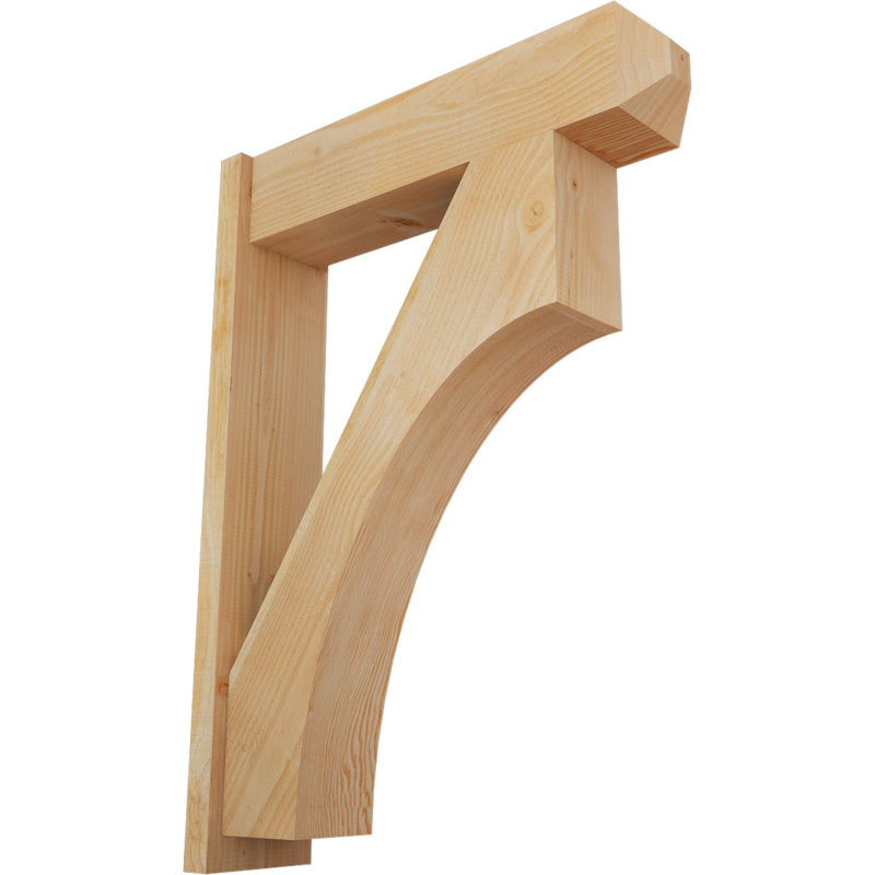 Persienne en bois rustique Westlake Craftsman, P 32 po x H 44 po, Sapin Douglas de 8 po (sciage brut)