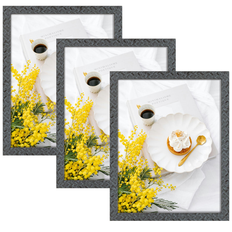 Ensemble de cadres photo en bois, H 15,08 po x l 12,09 po x P 0,59 po
