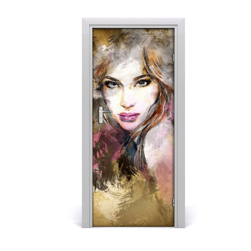 Abstraction Woman Door Decal