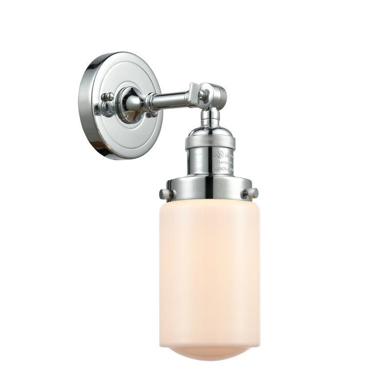 Applique murale articulée à 1 lumière d'intensité variable, Blanc mat, Ampoule DEL 6 watts Vinage, Cuivre antique