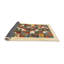 Tapis beige/rouge contemporain-650067084
