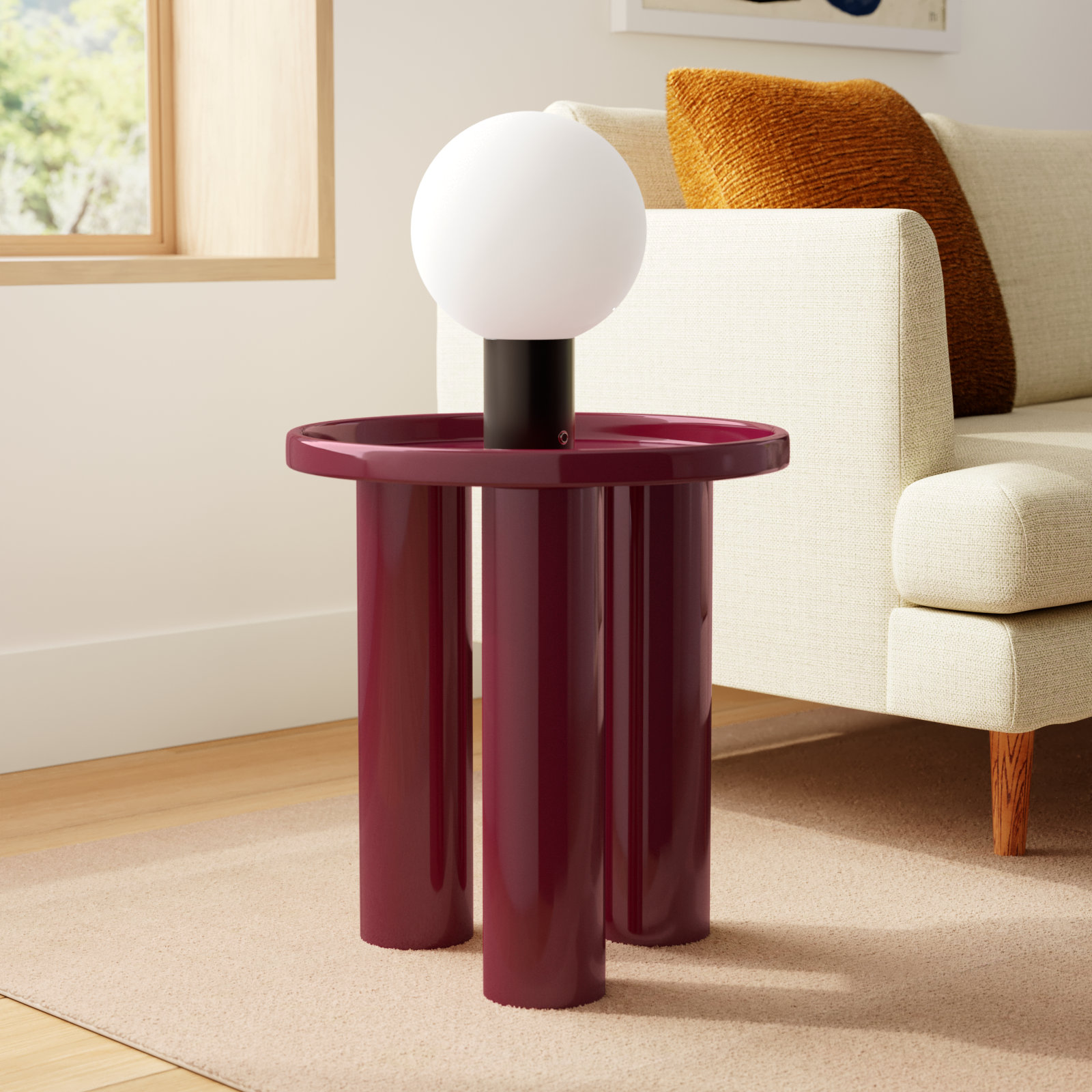 Isthia End Table, Plum
