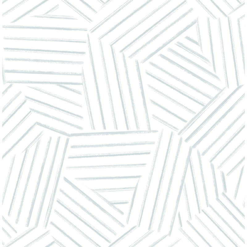 Geometric Wallpaper Roll, Blue