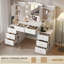Table de maquillage avec miroir et ampoules DEL, table de maquillage avec rangement