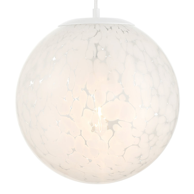 Luminaire suspendu sphère 1 lumière Christoffel, H 84,5 po x l 12 po x P 12 po