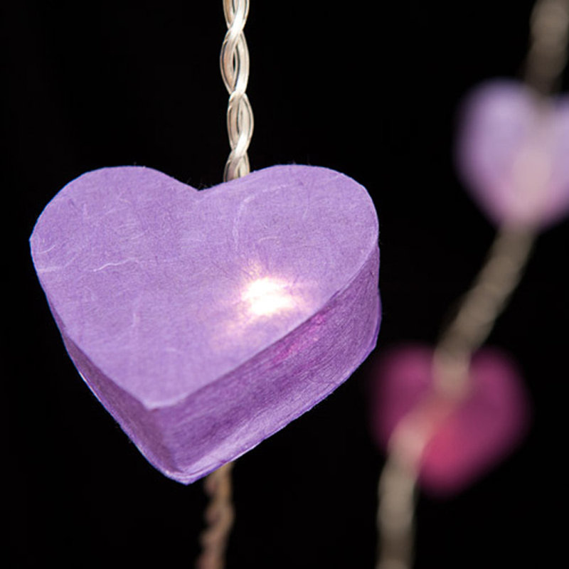 Mandi LED Handmade Paper Hearts String Light, 10 Lamps - 5 Metre Long