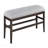 1-Piece Bench Dining Room Use Room Wooden Frame In Gray Finish Upholstered Design Seat