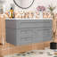 Meuble-lavabo flottant mural 36 po avec lavabo en céramique, 2 tiroirs et plateau basculant 36 po-130182717