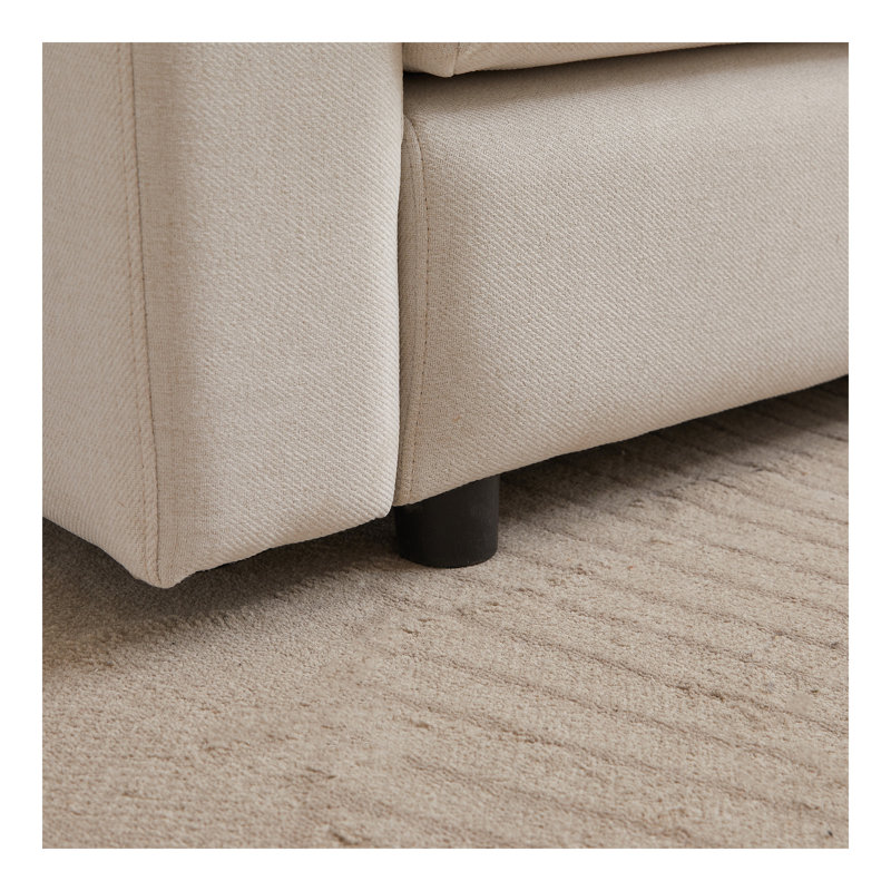 Combinaison de canapé Canapé modulaire avec repose-pieds en plastique avec trois coussins et trois oreillers pour le salon