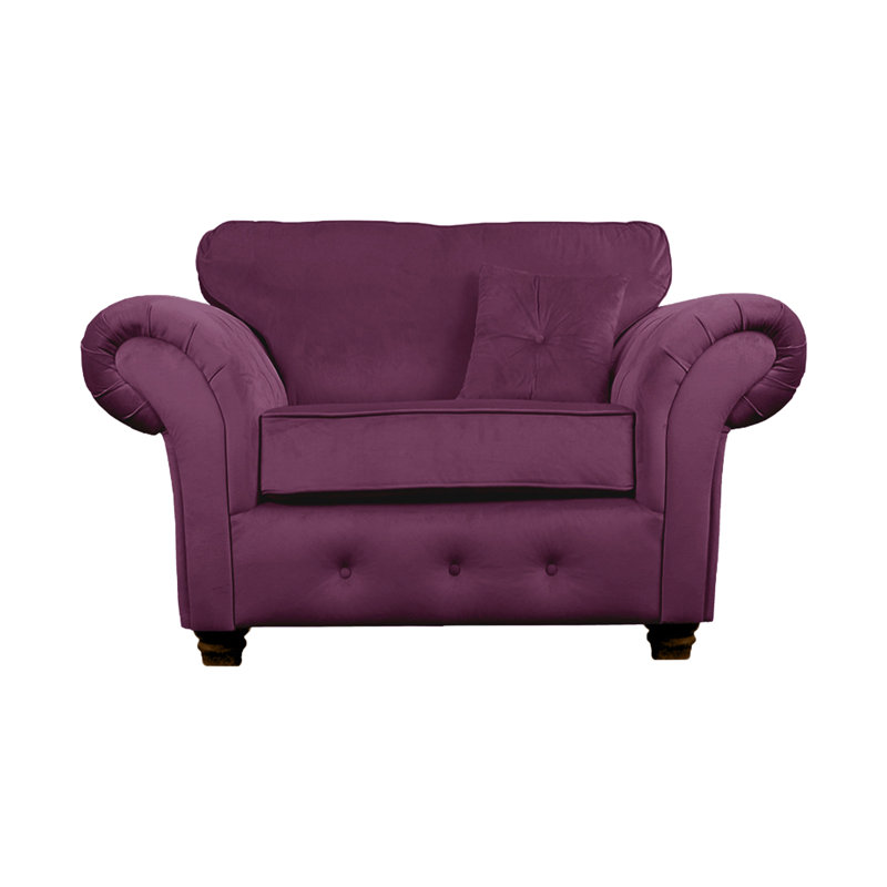 Lila 2 Seater Velvet Loveseat, Violet