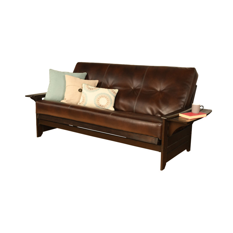 Stratford Full Futon and Mattress, Espresso, Java Brown, Premium Pocket Coil
