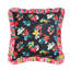 Hula Embroiderd Ruffled Throw Pillow