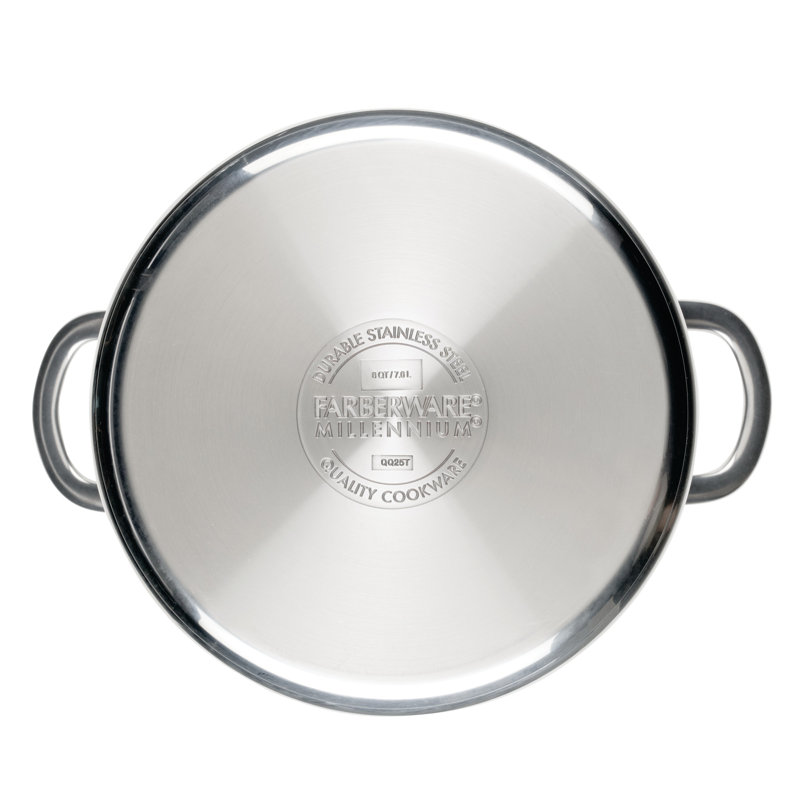 Farberware Millennium Stainless Steel Induction Stockpot With Lid, 8-Quart