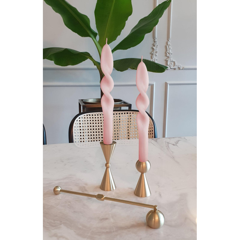 Unscented Taper Candle, Pink