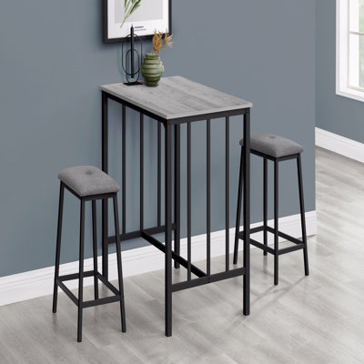 Dining Set, 3Pcs Set, Counter Height, 36" Rectangular
