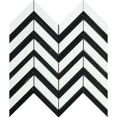 Herringbone Honed Marble Tile