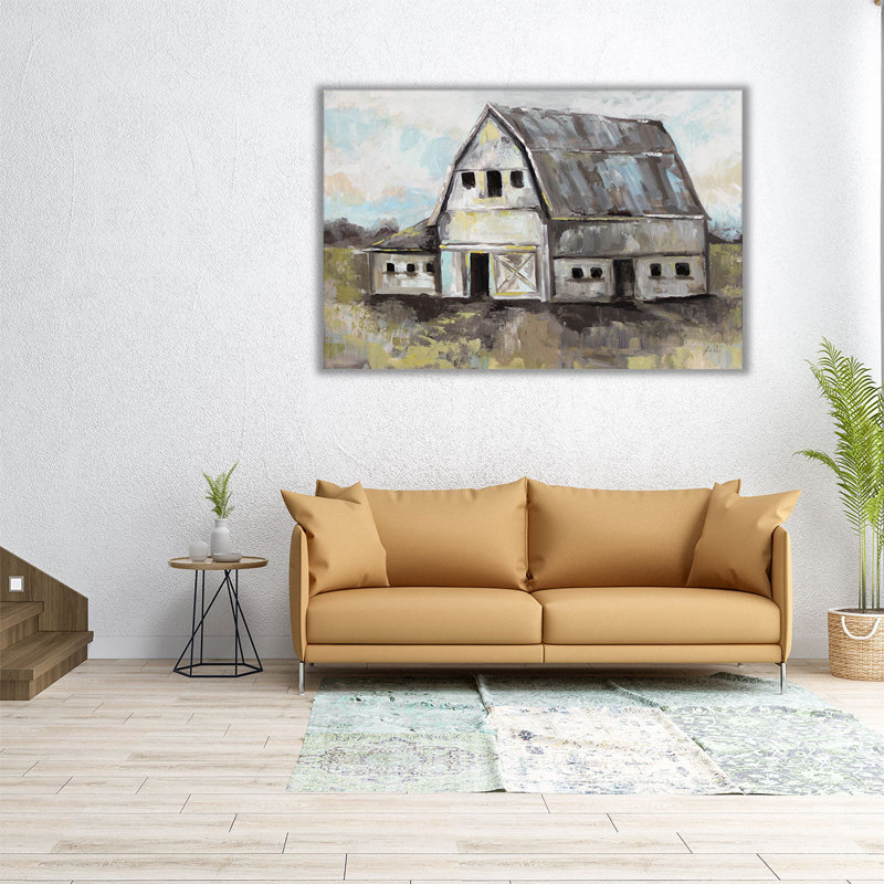 Tranquil Barn - reproduction d'art sur toile, H 20 po x l 30 po