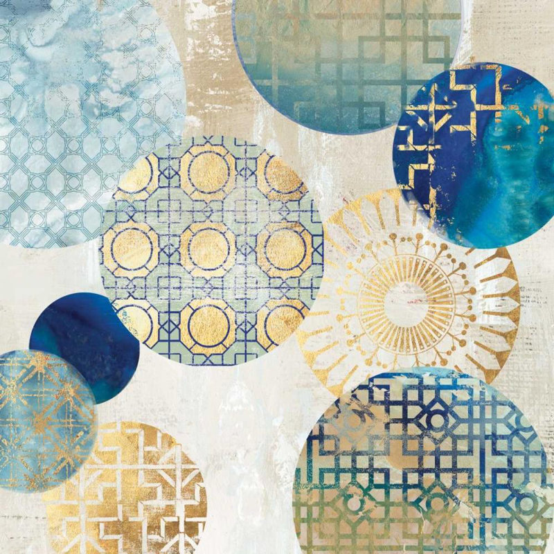 «Dakota Fields Wilson, Aimee», reproduction d'art sur toile tendue: Gold Rings II