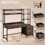  4-Drawer Computer Desk With LED Lights & Power Outlets-1115845733-1118016656