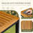 Solid Wood and Metal Square 3-Piece Outdoor Patio Dining Set 