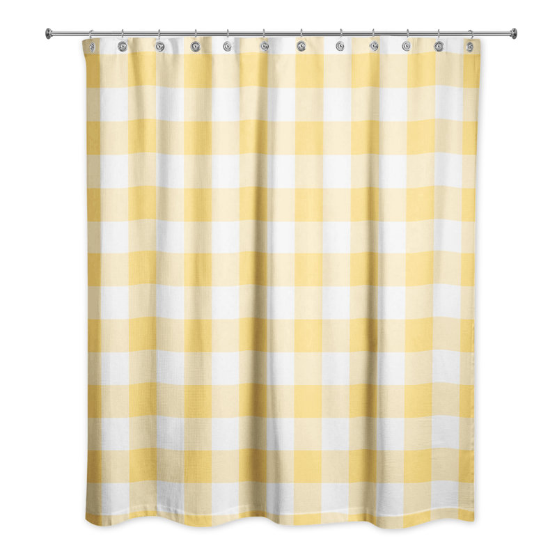 Rideau de douche simple Hank, Jaune