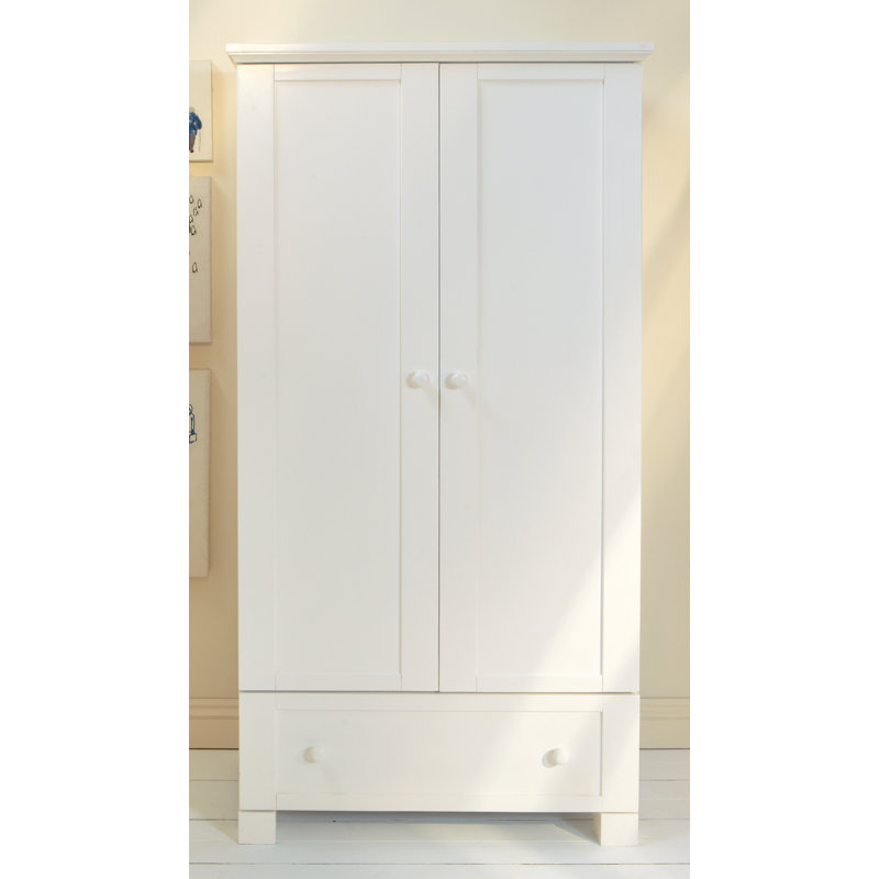 Montreal 2 Door Wood Wardrobe, Double, White