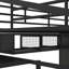 Lit mezzanine en métal avec ensemble de table et garde-robe