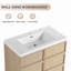 Meuble-lavabo autoportant avec lavabo en résine
