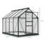 Serre en polycarbonate avec évent de toit et gouttière-121021430-121021431