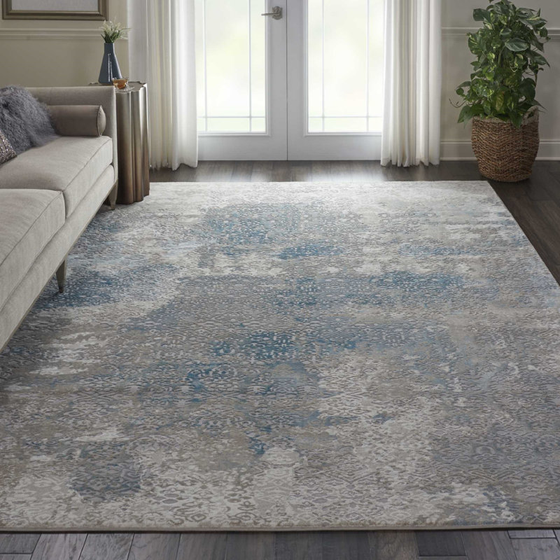 Saliba Abstract Indoor Rug, Rectangle 9'3" x 12'9"