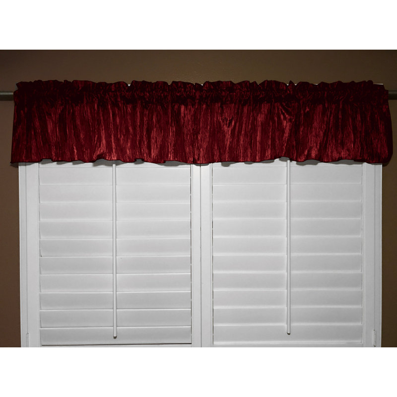 Shivonni Tailored Window Valance, 54" W x 20" L, Burgundy