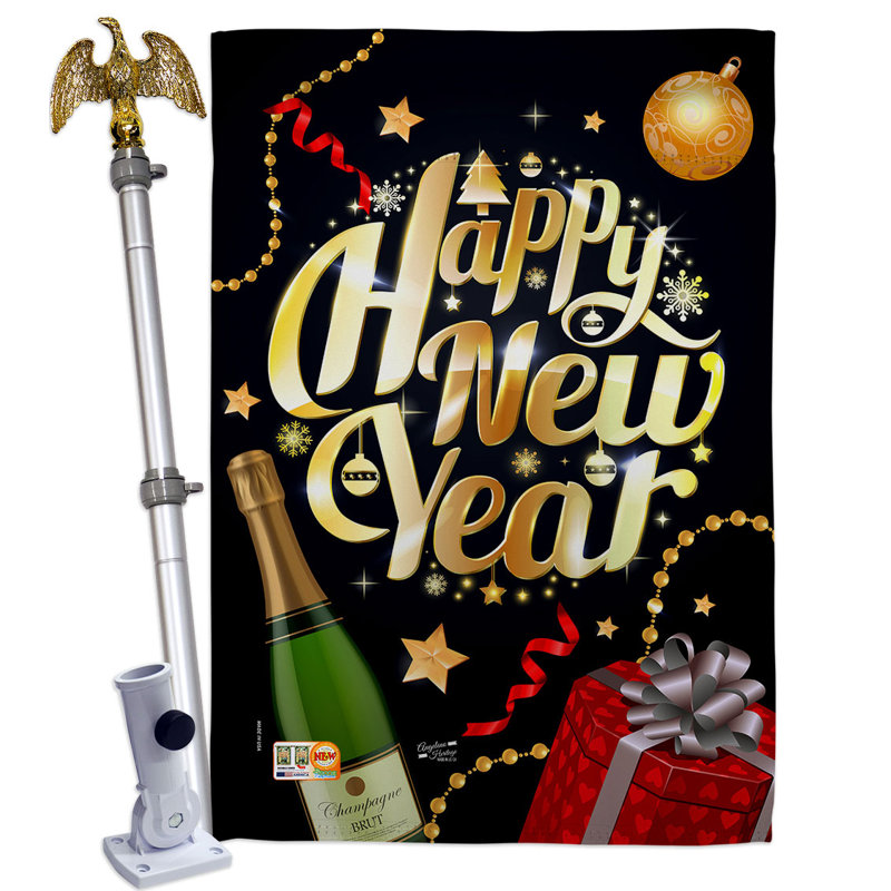 Ensemble de drapeaux 40 x 28 po Best New Year