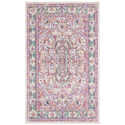 Felty Oriental Pink Area Rug