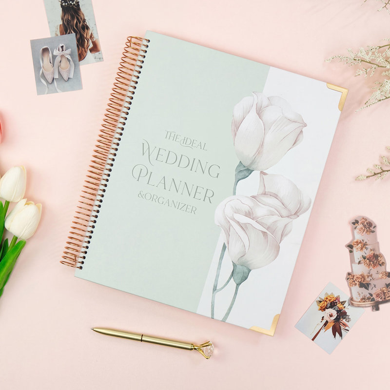 Organisateur de livre de mariage avec autocollants 11,4 x 10 po