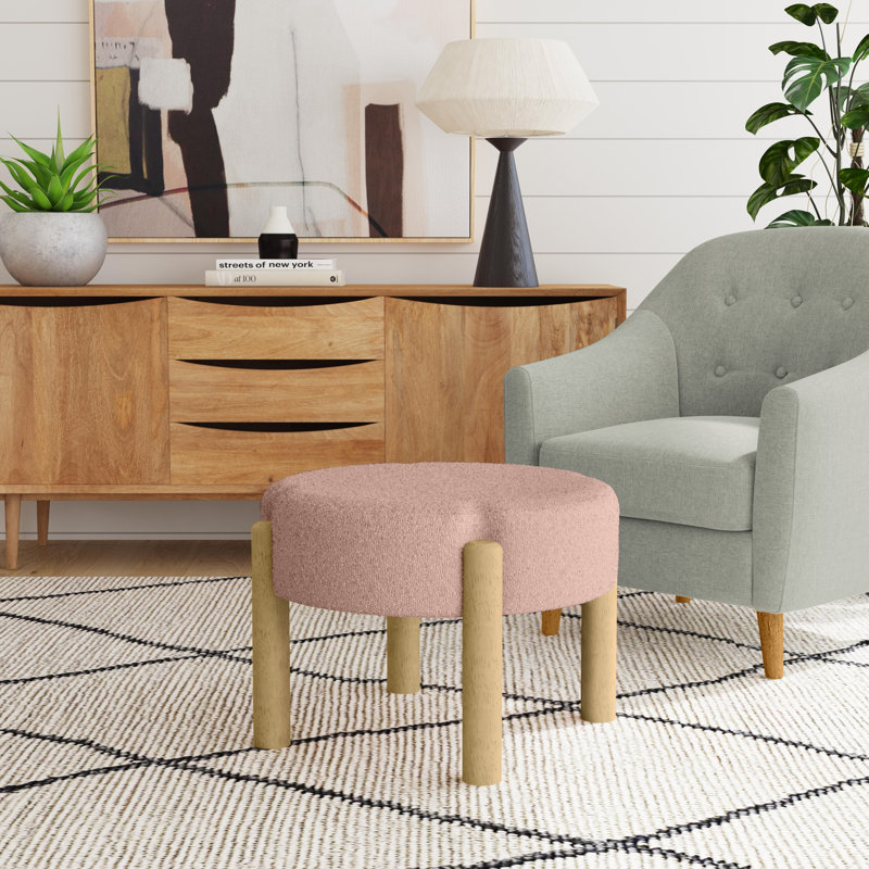 Repose-pieds standard rond 22 po Kennyah, Rose