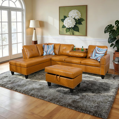 Oula The Vantura Sofa,Chaise& Ottoman Set - Left Hand Facing