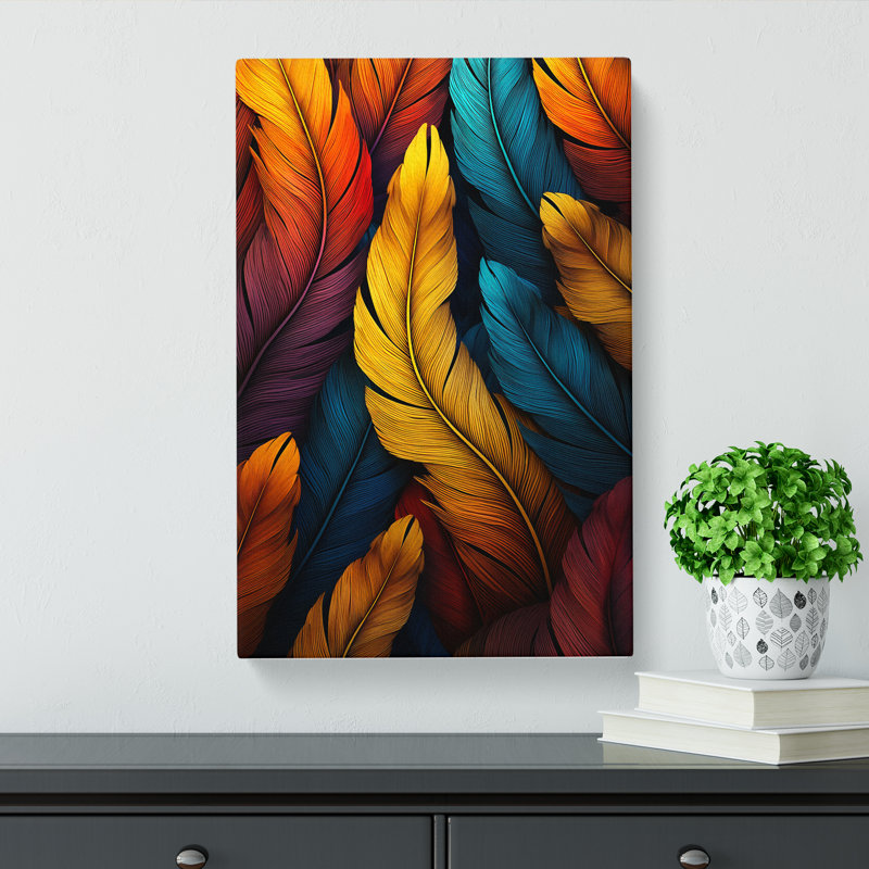 Feather - Wrapped Canvas, 50cm H x 35cm W x 3cm D