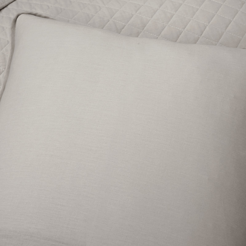 Ava Diamond Standard Cotton Modern & Contemporary Quilt Set, Gray, Twin Extra Long Quilt + 1 Standard Sham