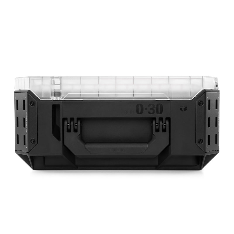 ToughBuilt Heavy Duty Storage Organizer Portable Tool Box Case, StackTech, Standard, Black/Clear
