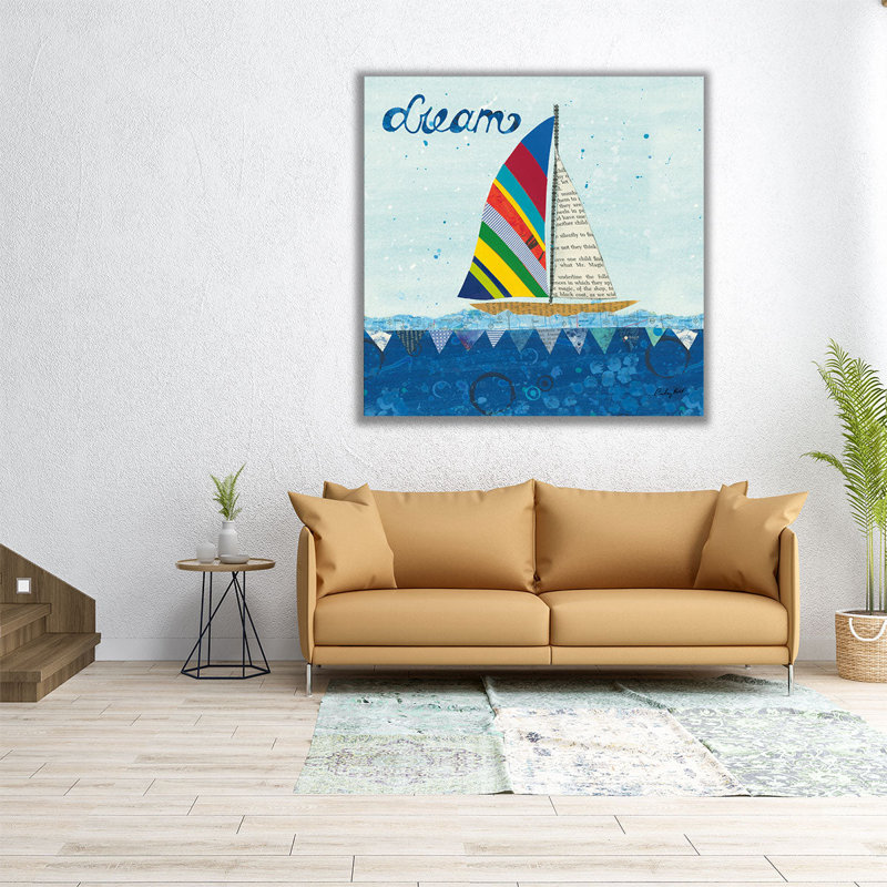 Rainbow Spinnakers II - reproduction d'art sur toile, H 12 po x l 12 po