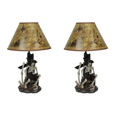 Ensemble de lampes de table 21 "en brun adonica