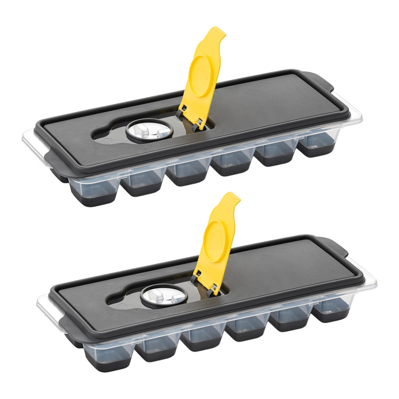  Plateau à glaçons, moules à glaçons en silicone avec couvercle pour congélateur, glaçons pour whisky, cocktails, jus (paquet de 2)