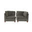 Modulaire - 2 pièces en chenille grise, support de chaise en bois