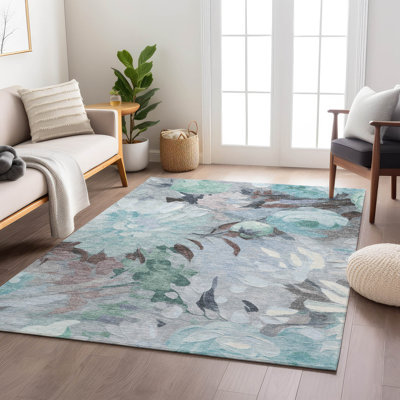 Tapis floral intérieur / extérieur lavable à la machine Jenning ACN2264