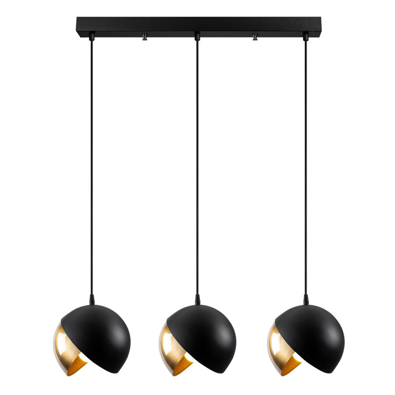 3 - Light Black,Gold LED Kitchen Island Pendant