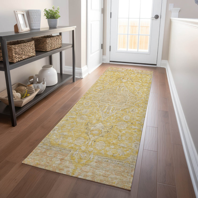Machine Washable Indoor/Outdoor Claudian ACN1651 Wheat Rug