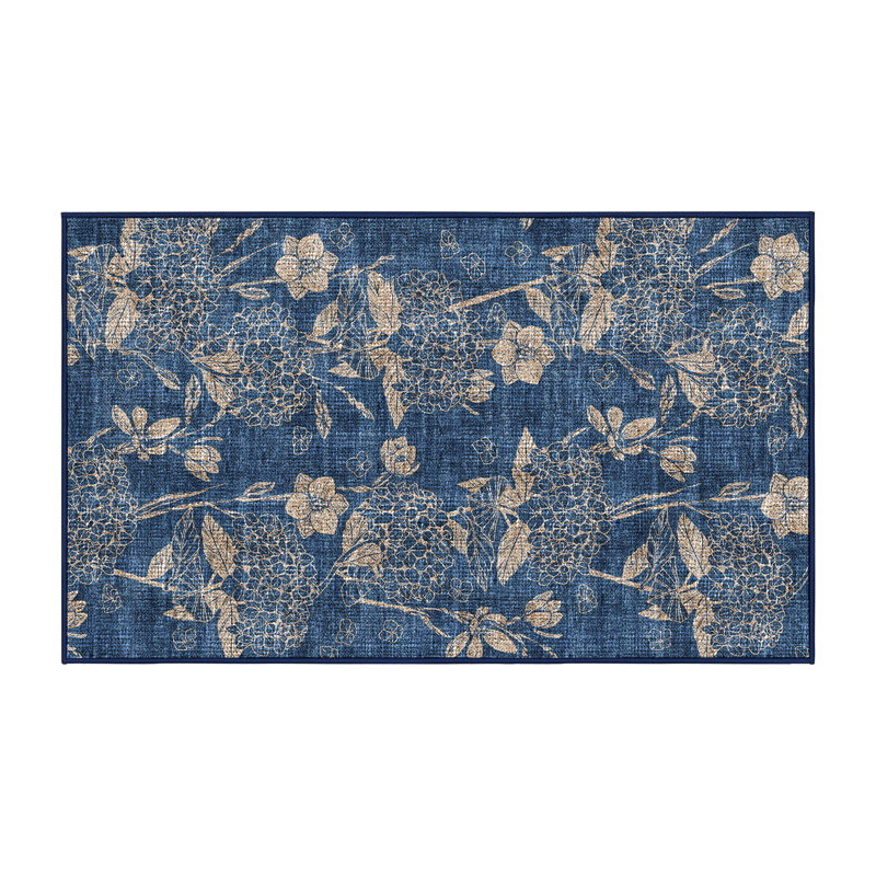 Fisch Area Rug with Non-Slip Backing, Rectangle 2' x 3'