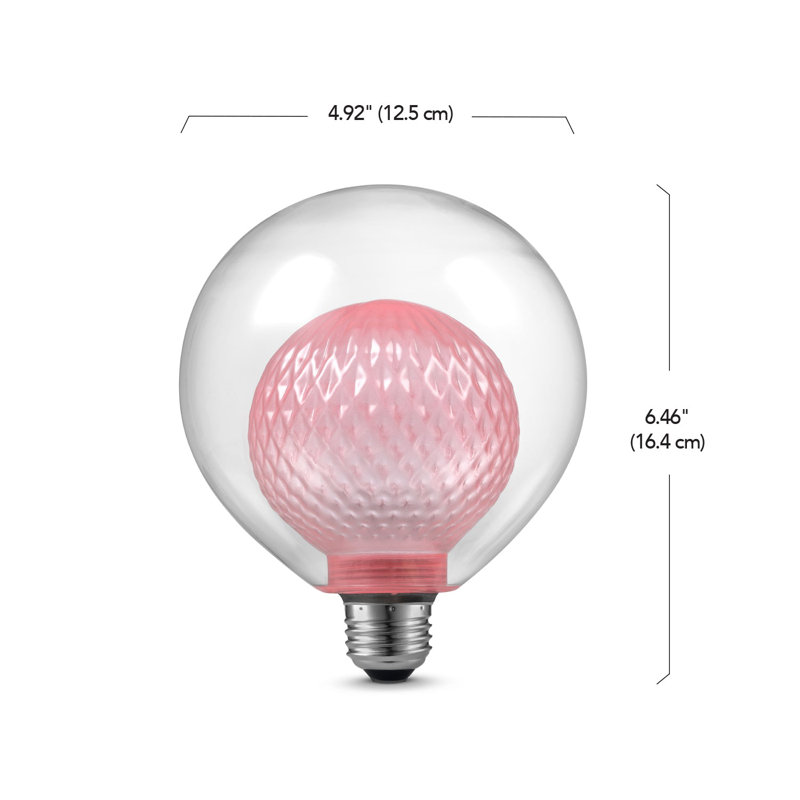 Ampoule DEL 681469F37C734785ADF23AB854CC9B94 G40 E26 (Moyen) Blanc doux Équivalent 3 W Verre